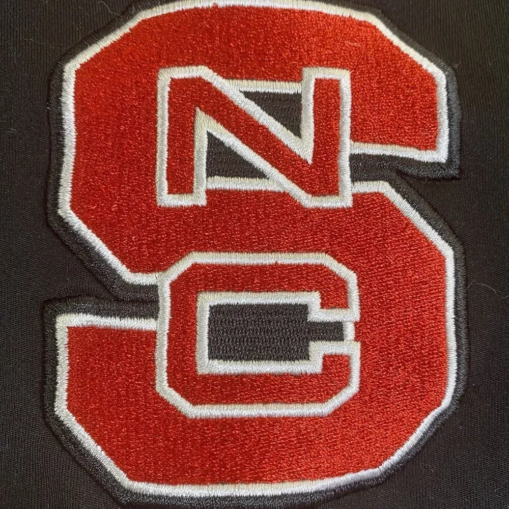 Adidas NC State Wolfpack Black Gray Athletic Embroidered Polo Shirt Mens Small